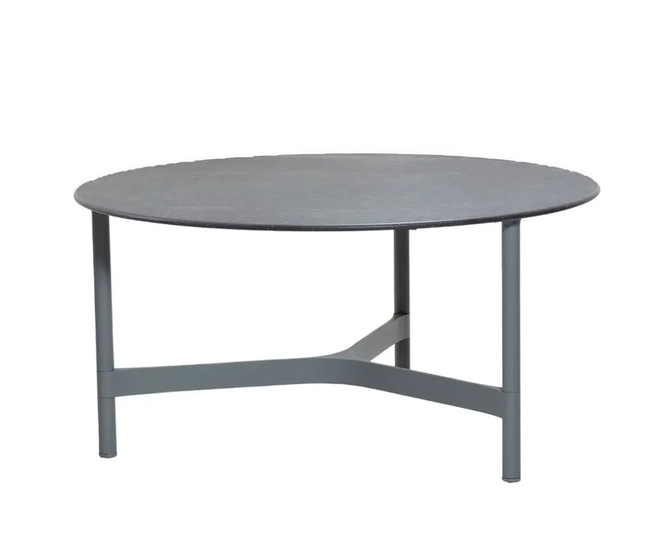 Twist Soffbord Ø90 | Light Grey/ Fossil Black