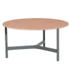 Twist Soffbord Ø90 | Light Grey/ Terracotta