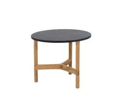 Twist Soffbord Ø45 | Teak/ Dark Grey