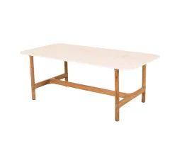 Twist Soffbord 120x60  | Teak/ Travertine Look