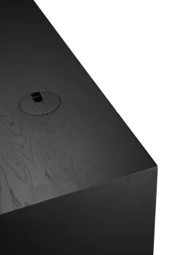 U Skrivbord 160x80 | Svartlackad Ek