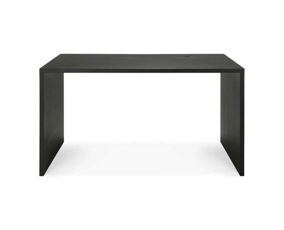 U Skrivbord 140x70 | Svartlackad Ek