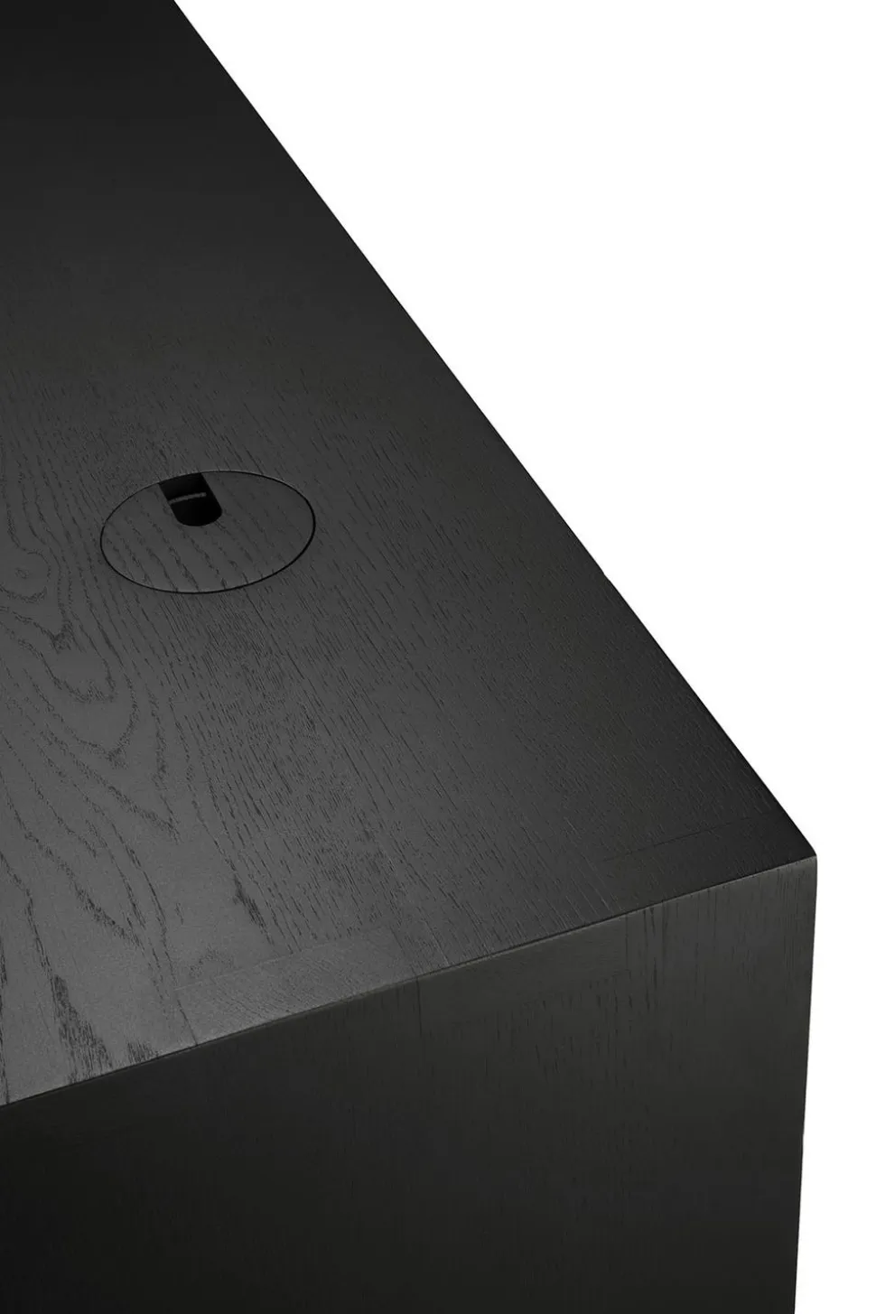 U Skrivbord 140x70 | Svartlackad Ek
