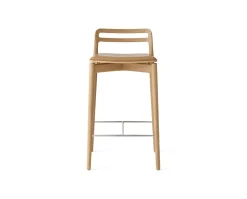 Vipp 484 Cabin Counter Stol | Ljus ek, sand läder