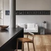 Vipp 484 Cabin Counter Stol | Mörk ek, svart läder