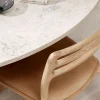 Vipp 495 Cabin Matbord Ø150 | Ljus Ek, Beige Marmor/Jura