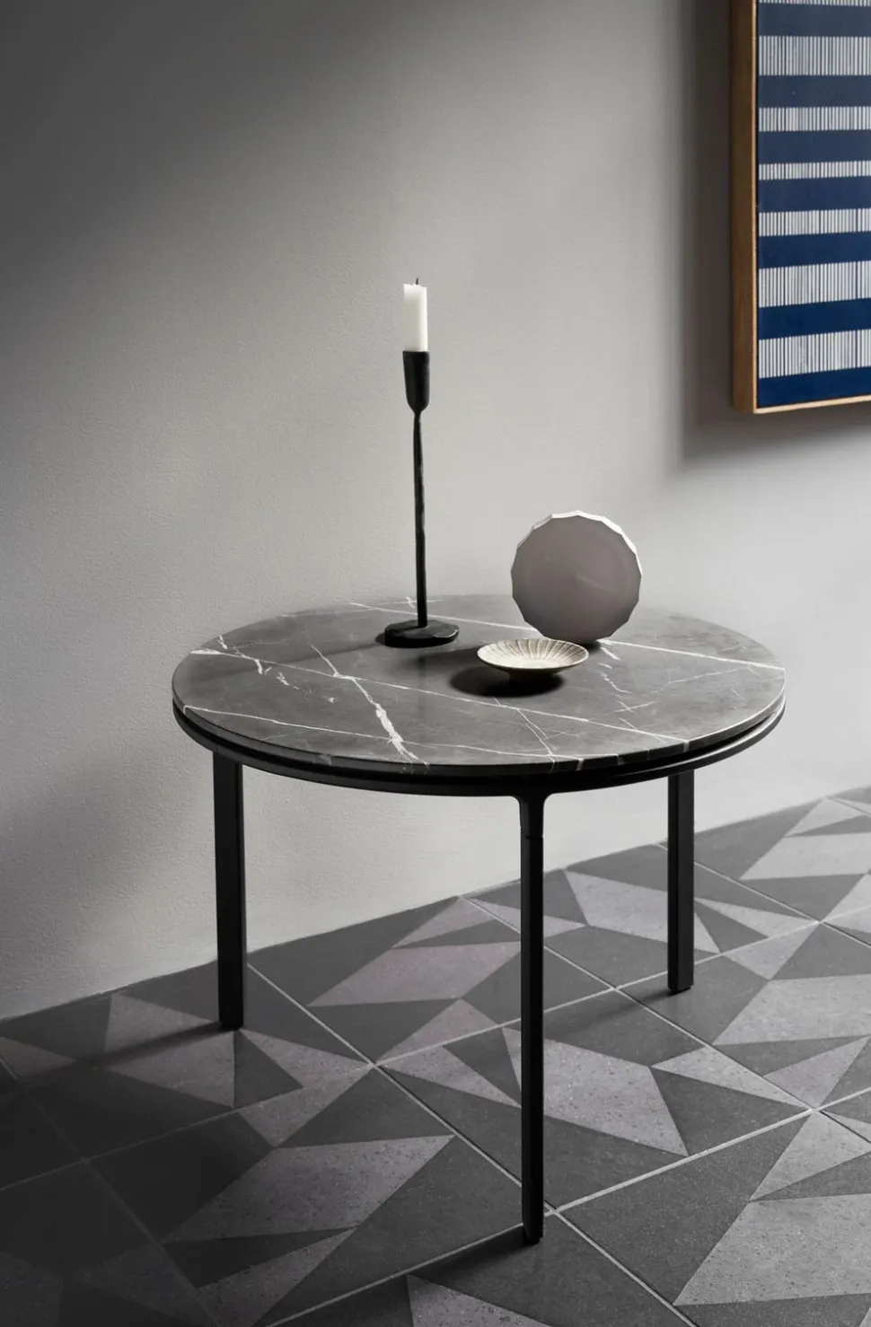 Vipp 423 Coffee table, Ø60 | Marmor, Pietra Grey