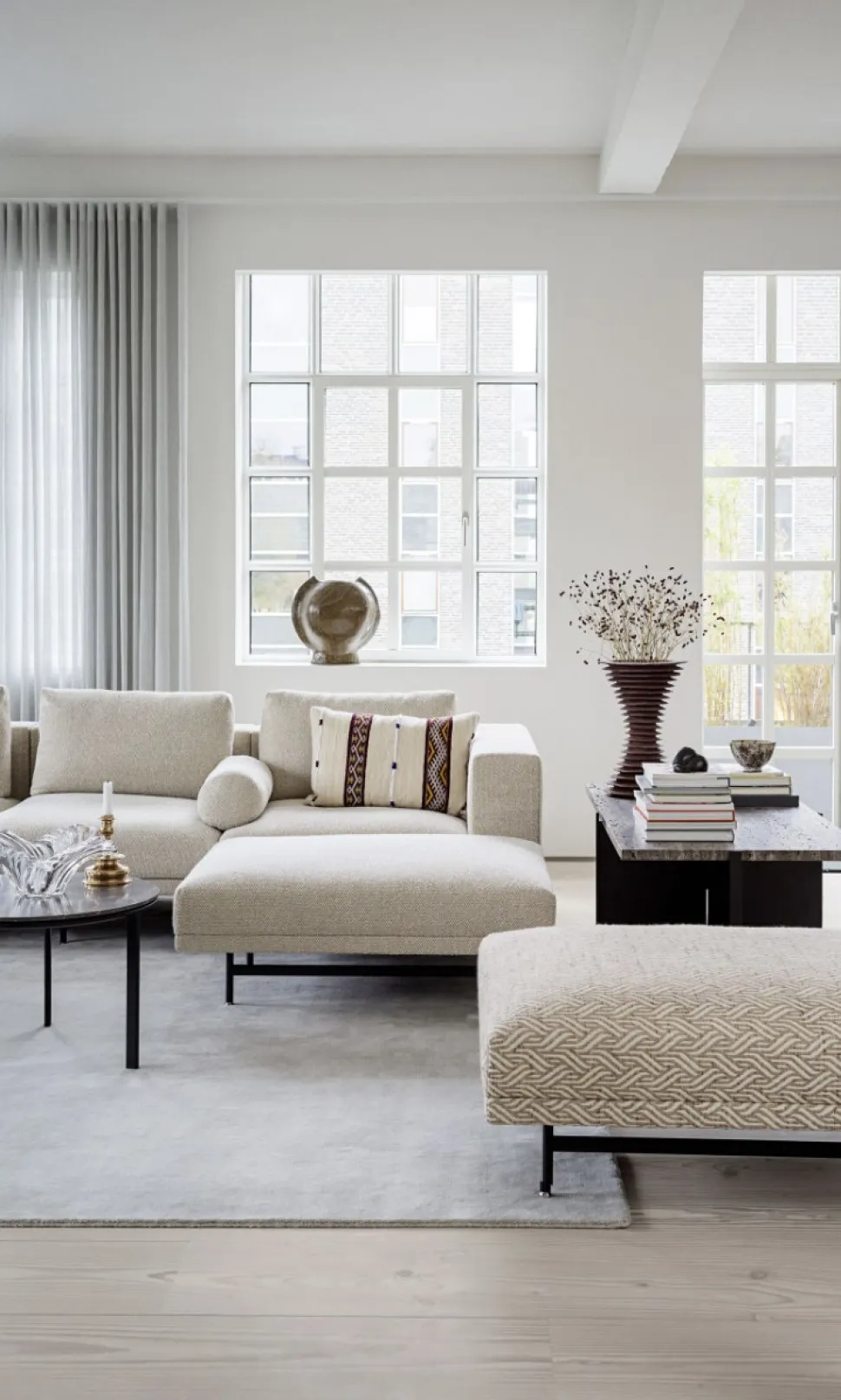Vipp610 Loft Soffa 3-sits | Wavy Off White/Light Grey