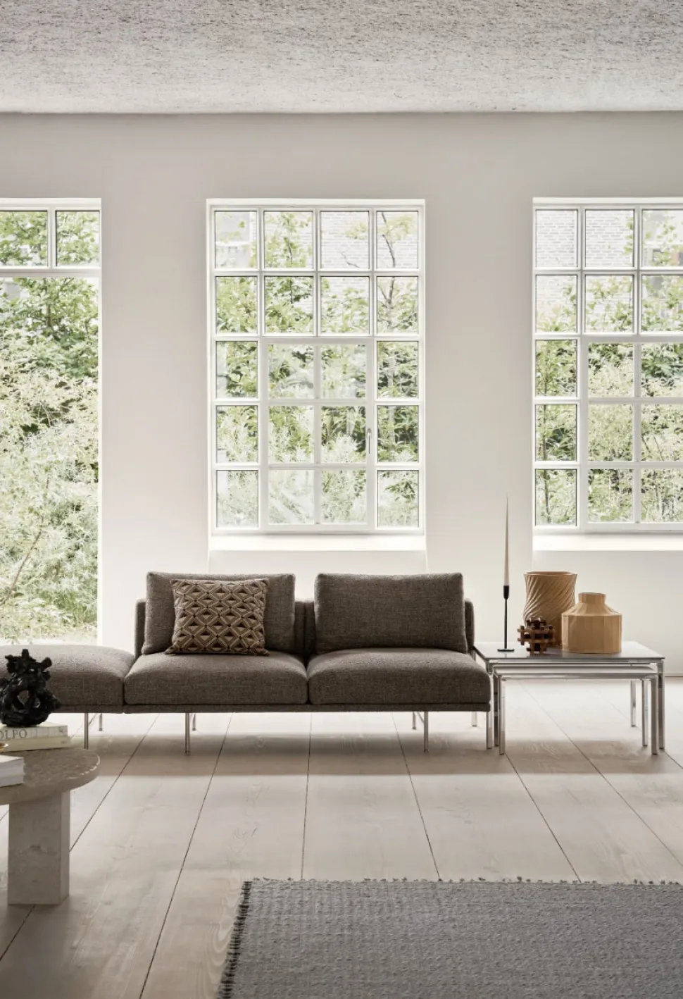 Vipp610 Loft Soffa 3-sits | Wavy Off White/Light Grey