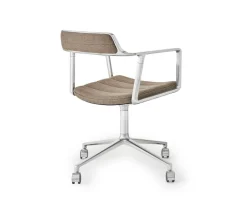 Vipp 452 Swivel Chair | Fötter | Polerat Aluminium, Dark Sand Tyg