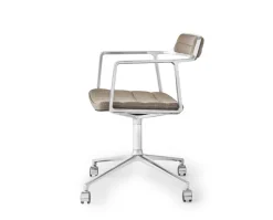 Vipp 452 Swivel Chair | Fötter | Polerat Aluminium, Dark Sand Tyg