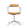 Vipp 452 Swivel Chair | Fötter | Polerat Aluminum, Sandfärgat Läder
