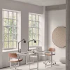 Vipp 453+ Swivel Stol | Fötter | Camel Läder, Polerat Aluminium