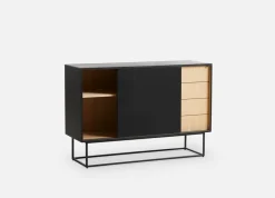 Virka Sideboard Hög | Svart / Vitpig.
