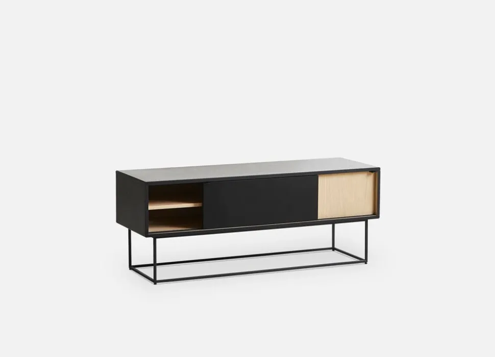 Virka Sideboard Låg | Svart / Vitpig.