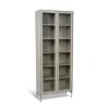 Volt Skåp Glasdörr 190 | Beige / Rostfritt