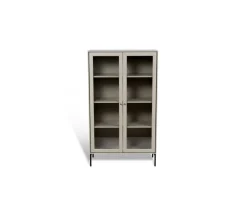 Volt Skåp Glasdörr 130 | Beige / Svart