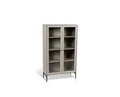 Volt Skåp Glasdörr 130 | Beige / Svart