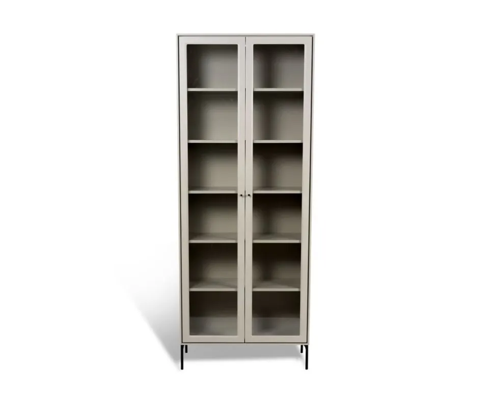 Volt Skåp Glasdörr 190 | Beige / Svart