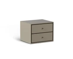 VOLT Sängbord Vägghängt | Beige / Rostfritt