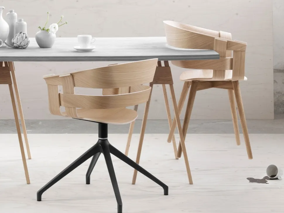 Wick Chair Swivel | Ek/Grå