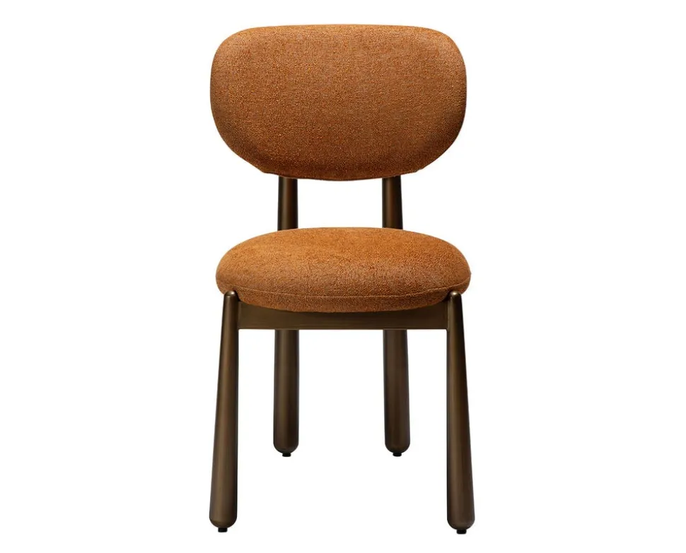 Woke Stol | Pumpkin Spice Bouclé/Antique Brass