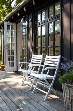 York Fällstol | Vit Mahogny