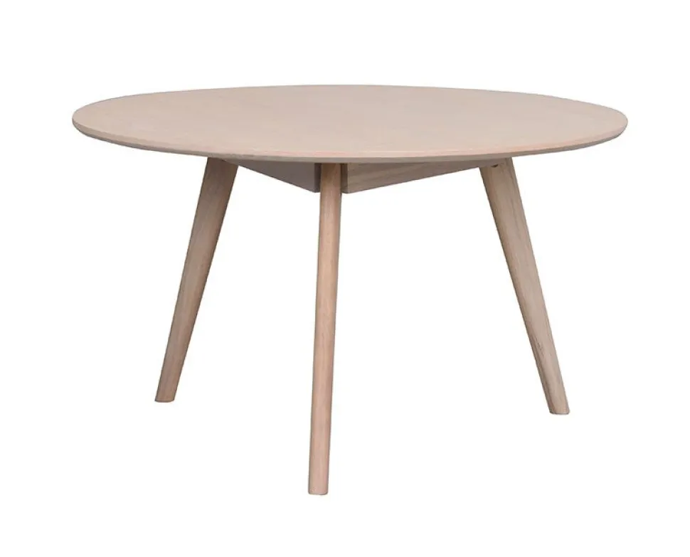 Yumi Soffbord | Runt 90, Vitpigmenterad Ek