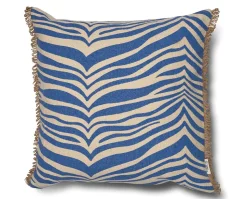 Zebra Kudde 50x50 Blå