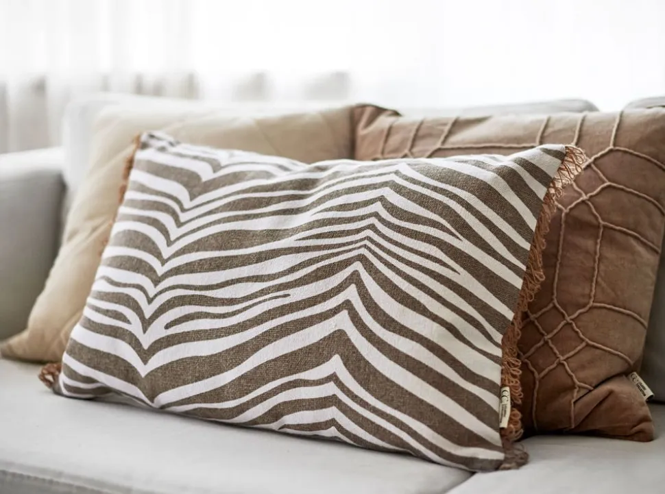 Zebra kudde 50x50 Brun