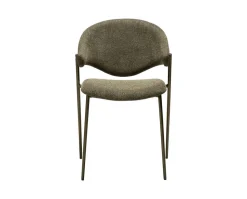 Zone Stol | Dark Olive Bouclé | Antique Pewter