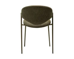 Zone Stol | Dark Olive Bouclé | Antique Pewter