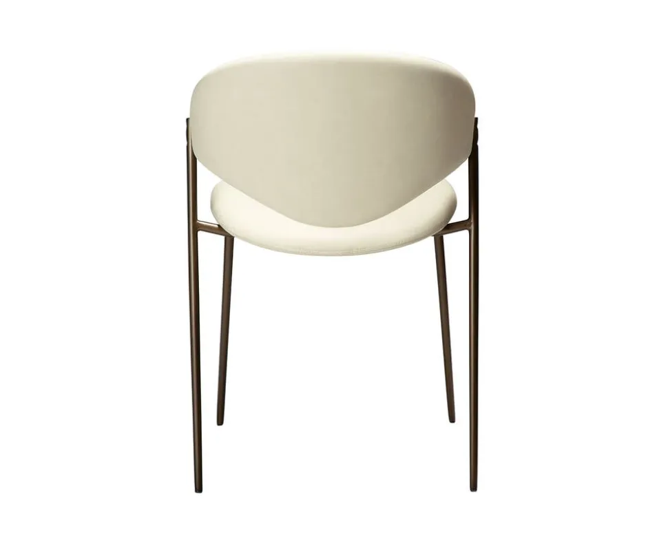 Zone Stol | Frosted Almond Konstläder | Antique Brass