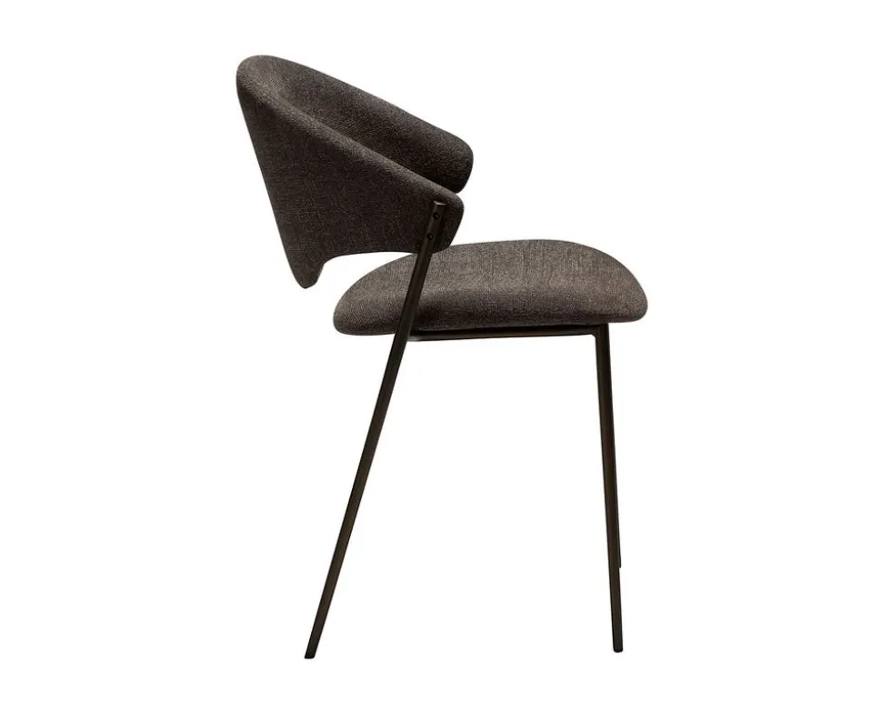 Zone Stol | Major Brown Bouclé | Antique Brass