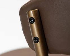 Zone Stol | Major Brown Konstläder | Antique Brass