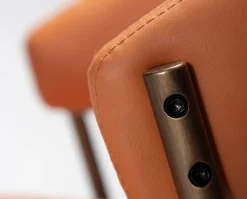 Zone Stol | Pumpkin Spice Konstläder | Antique Brass