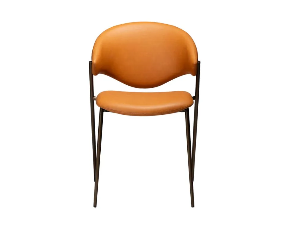 Zone Stol | Pumpkin Spice Konstläder | Antique Brass