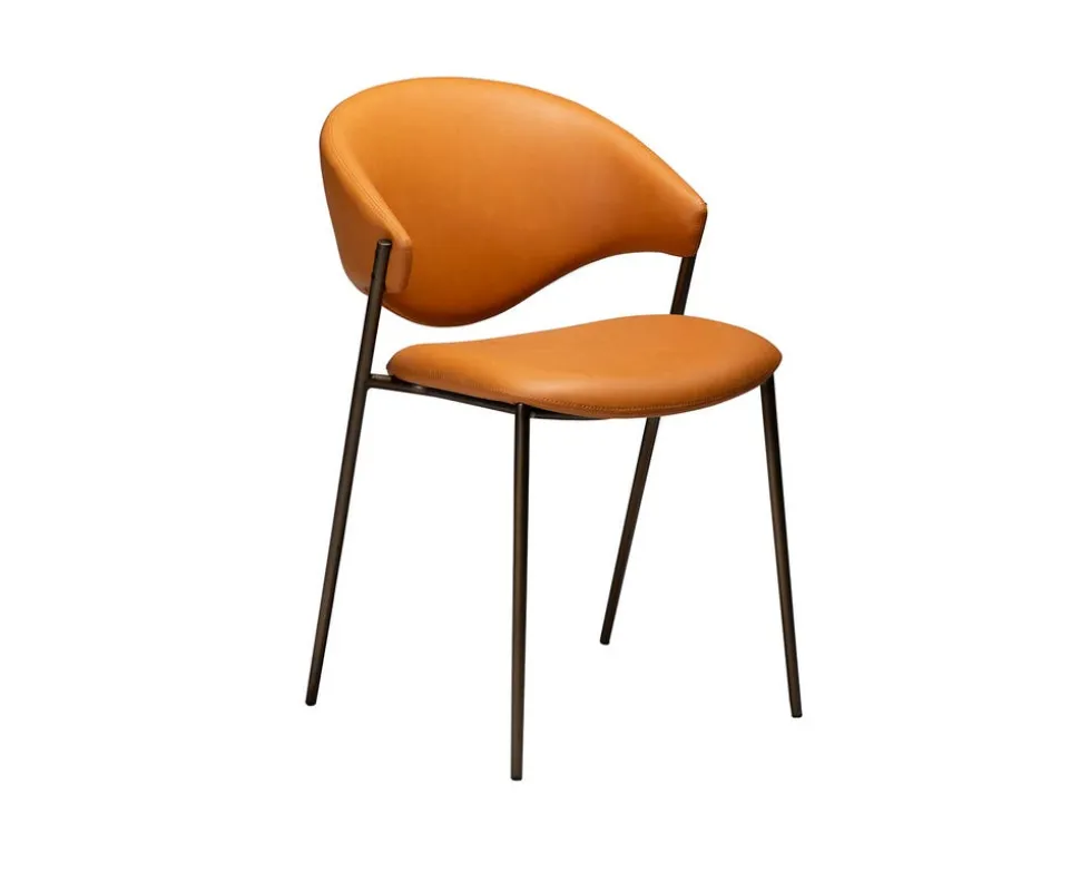 Zone Stol | Pumpkin Spice Konstläder | Antique Brass