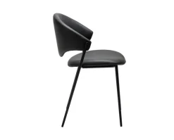 Zone Stol | Raven Black Konstläder | Black