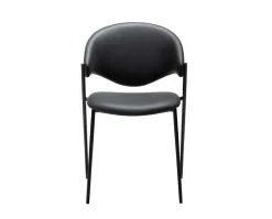Zone Stol | Raven Black Konstläder | Black
