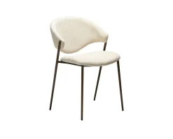 Zone Stol | Simply Beige Bouclé | Antique Brass