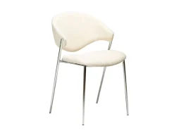 Zone Stol | Simply Beige Bouclé | Chrome