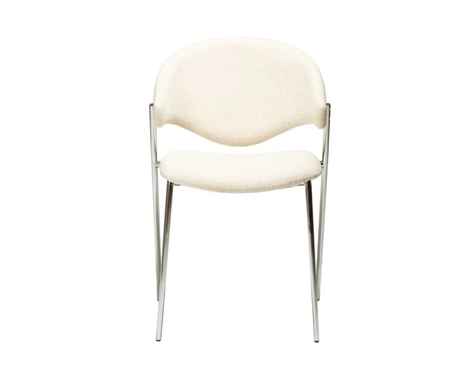 Zone Stol | Simply Beige Bouclé | Chrome